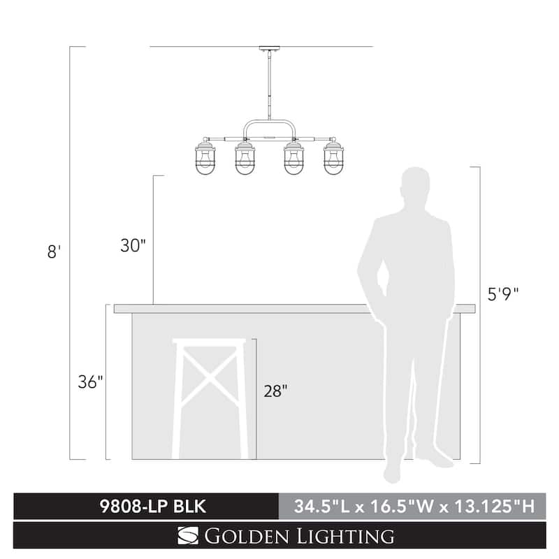 Carbon Loft Barton Linear Black Steel Pendant Light