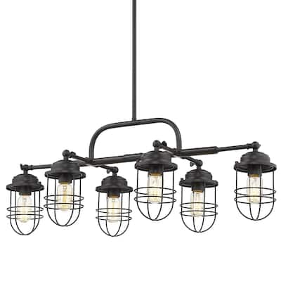 Carbon Loft Barton Linear Black Steel Pendant Light