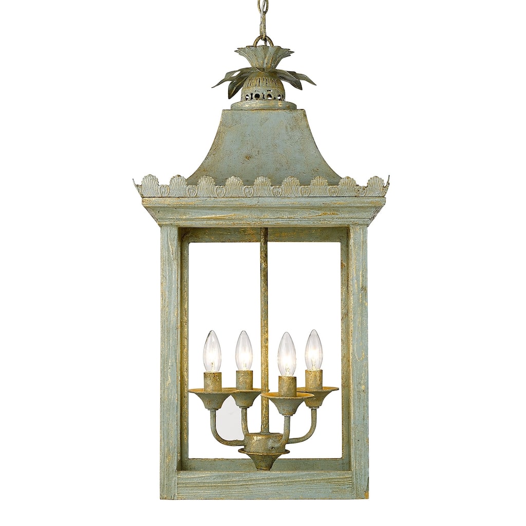 The Gray Barn Pemberley Vintage Sage 4-light Pendant