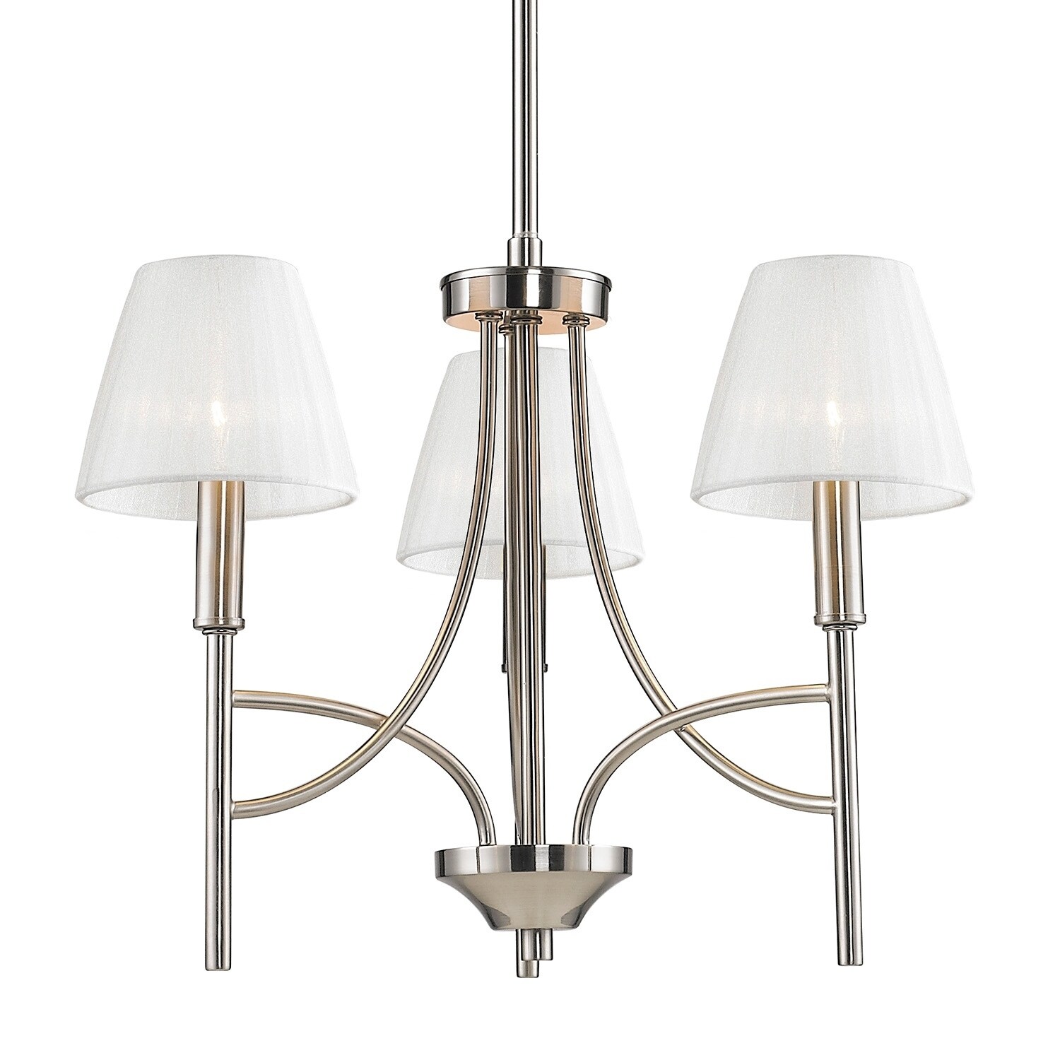 Strick & Bolton Parlane Pewter Steel 3-light Mini Chandelier (Grey) - Chandeliers For Bedrooms by Overstock.com