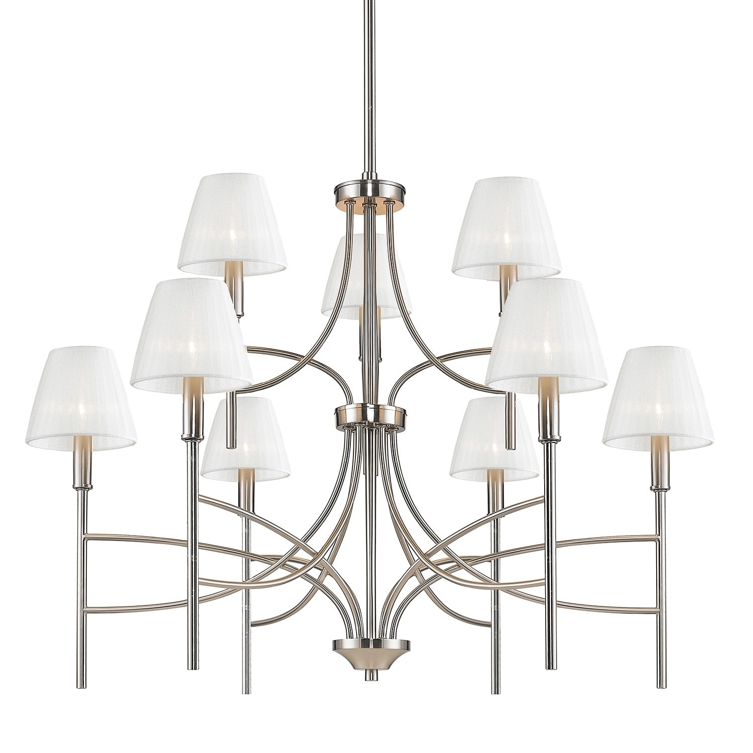 Strick & Bolton Parlane Pewter Steel 9-light Chandelier (Grey) - Chandeliers For Bedrooms by Overstock.com