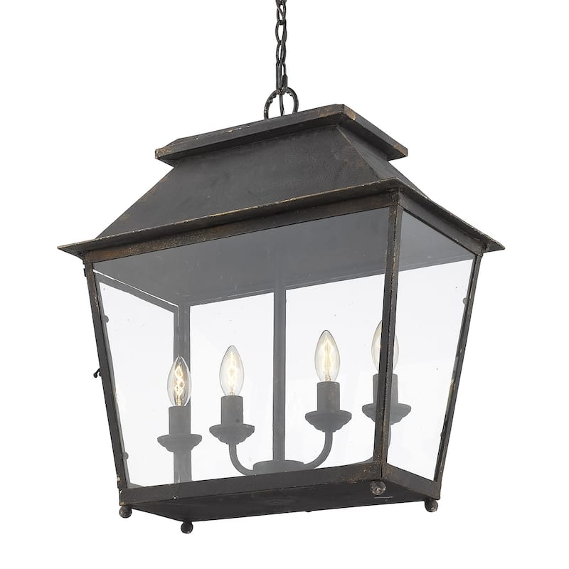 Abingdon 4-Light Pendant in Antique Black Iron