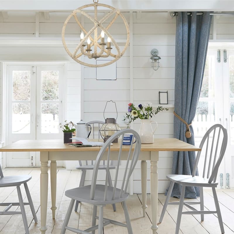 The Gray Barn Pemberley Burnished Chestnut 4-light Rope Chandelier