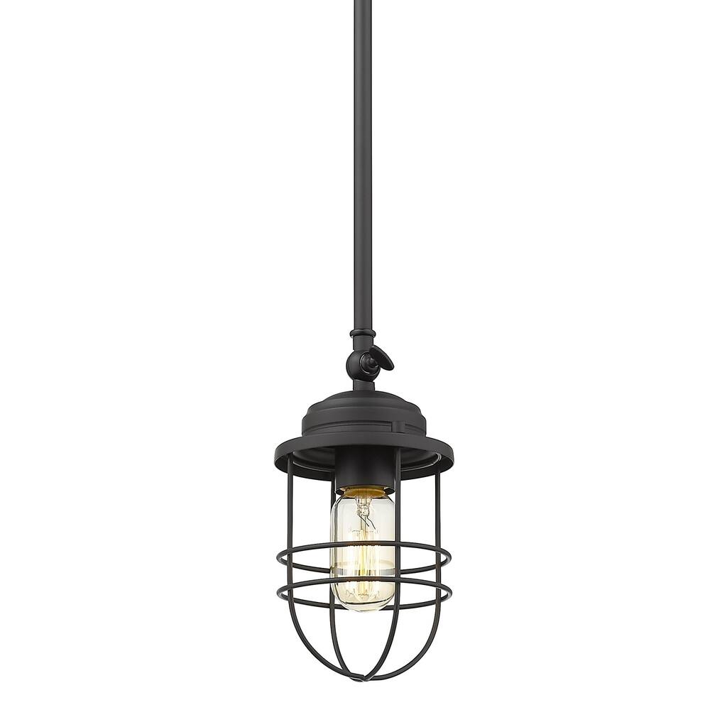 Golden Lighting Seaport Black Mini Pendant Light