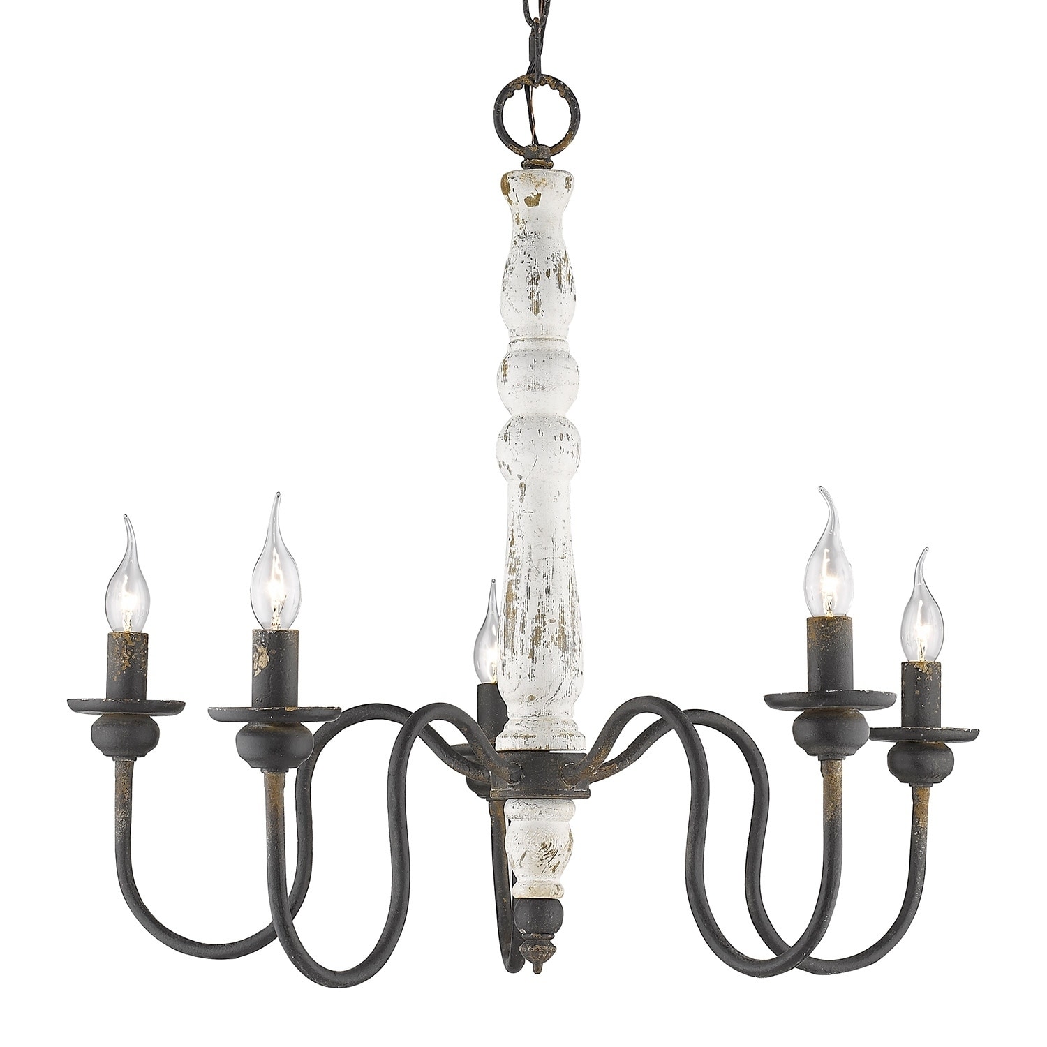 The Gray Barn Pemberley Antique Black Iron 5-light Chandelier - Chandeliers For Bedrooms by Overstock.com