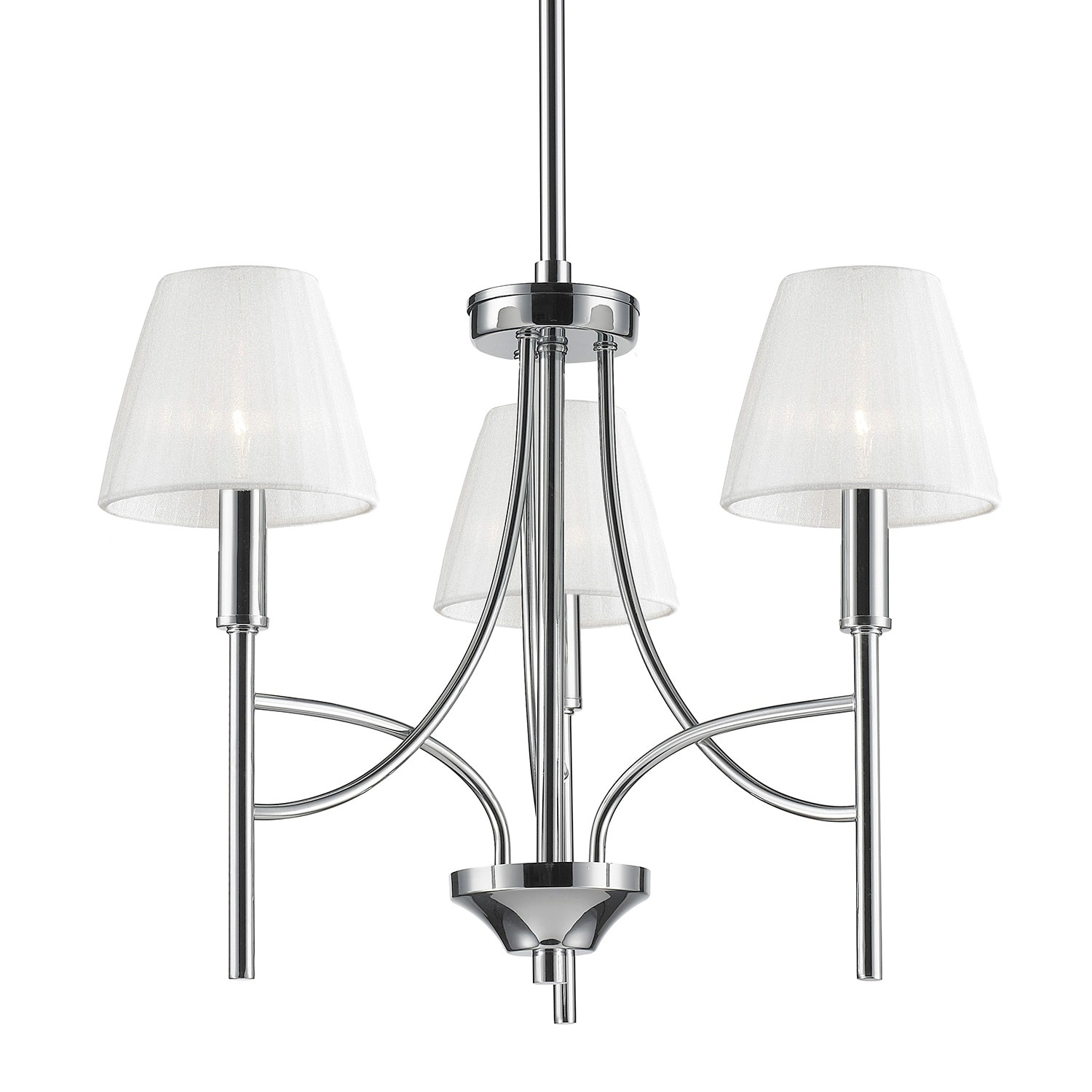 Strick & Bolton Parlane Chrome Steel 3-light Mini Chandelier (Grey) - Chandeliers For Bedrooms by Overstock.com