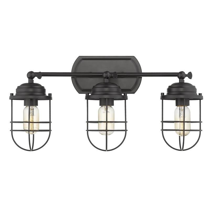 Seaport 3 Light Bath Vanity in Black
