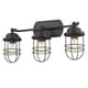 preview thumbnail 4 of 2, Golden Lighting Seaport Black Steel 3-light Semi-Flush Mount