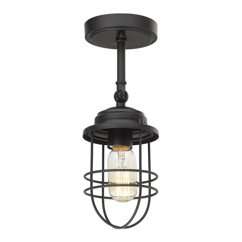 Seaport 1 Light Wall Sconce in Black
