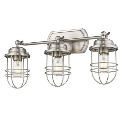 Carbon Loft Barton 3-light Bath Vanity in Silver