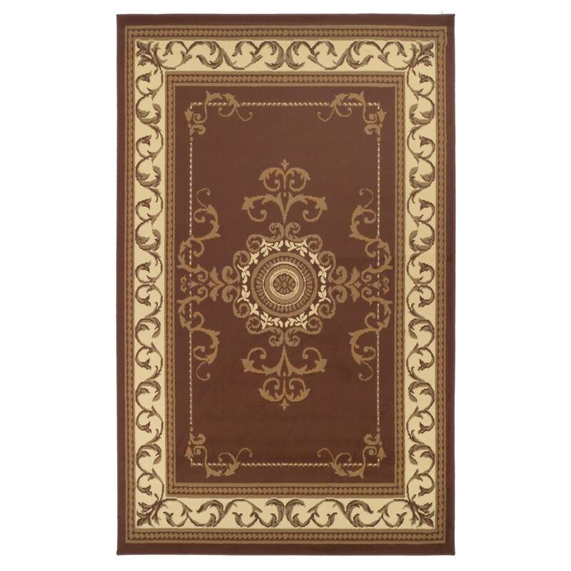 Traditional Medallion Floral Indoor Runner or Area Rug by Superior