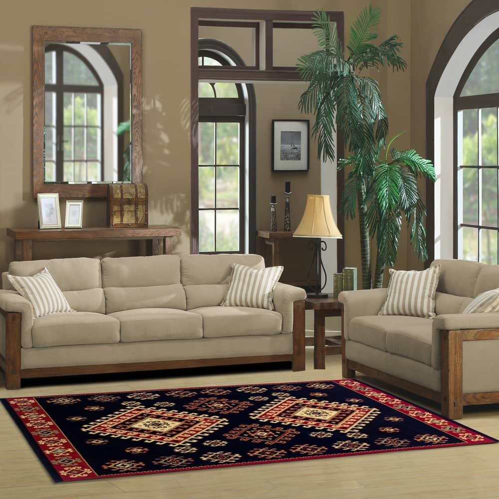 Geometric Bohemian Rustic Power-Loomed Area Rug by Superior
