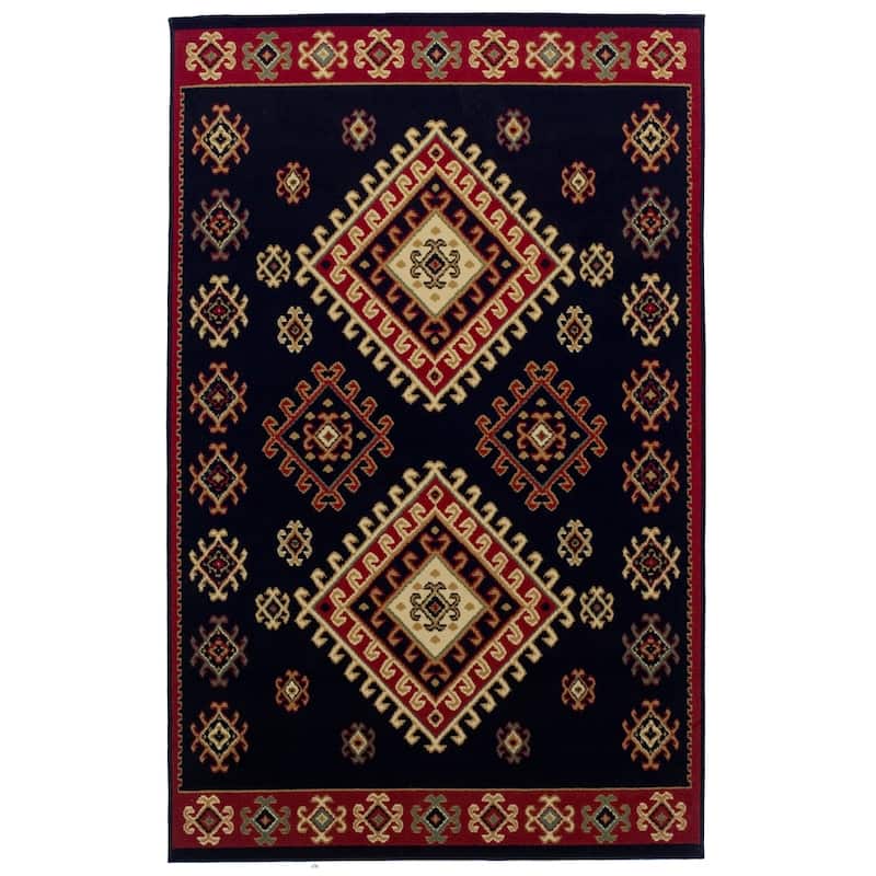 Geometric Bohemian Rustic Power-Loomed Area Rug by Superior