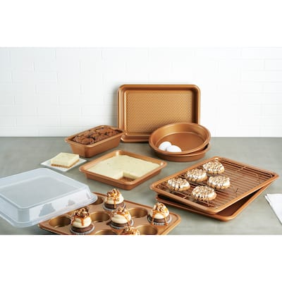 Ayesha Bakeware Set, Copper, 10-Piece - copper