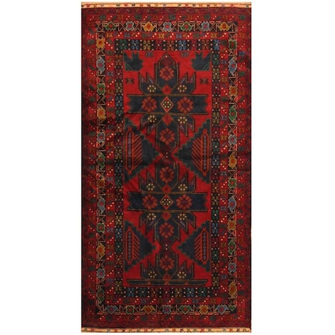 Handmade One-of-a-Kind Balouchi Wool Rug (Afghanistan) - 4' x 6'