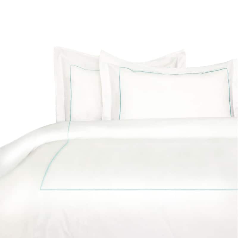 Percale Cotton Crisp Single-stripe Duvet Cover Set
