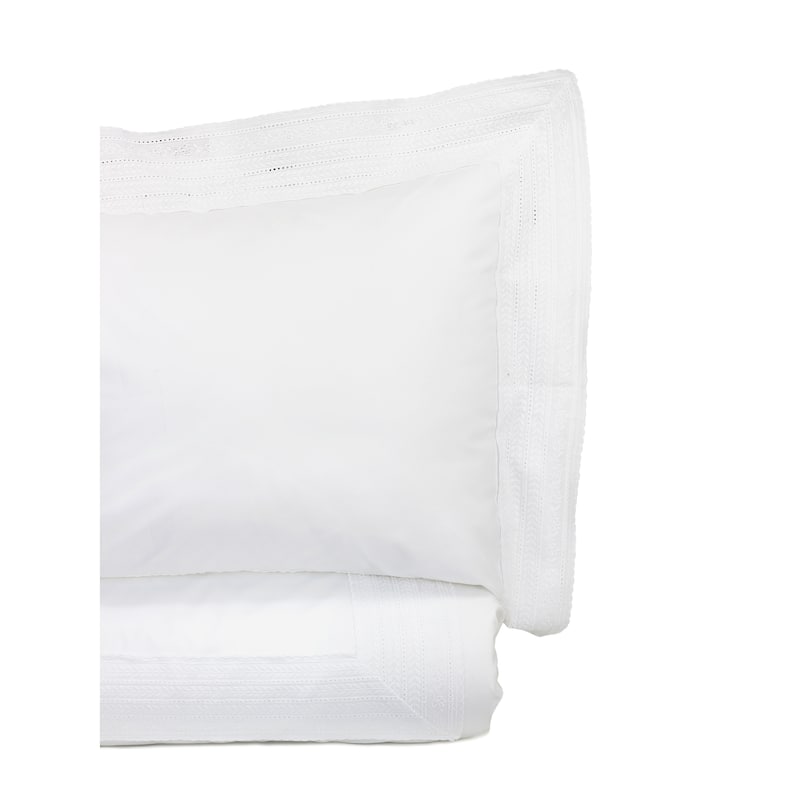 Percale Cotton Crisp England Lace Duvet Cover Set