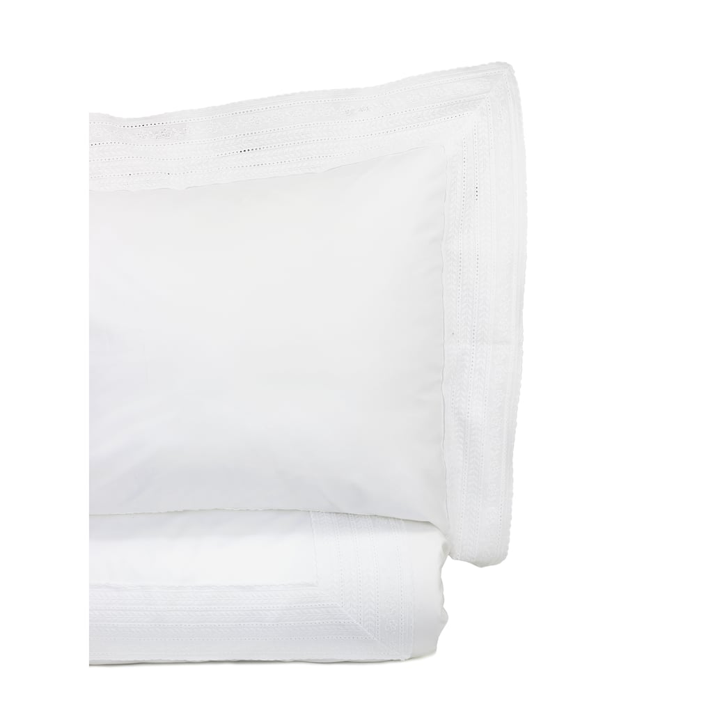Percale Cotton Crisp England Lace Duvet Cover Set