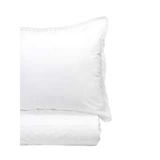 Percale Cotton Crisp Crochet Duvet Cover Set - Bed Bath & Beyond - 23576515