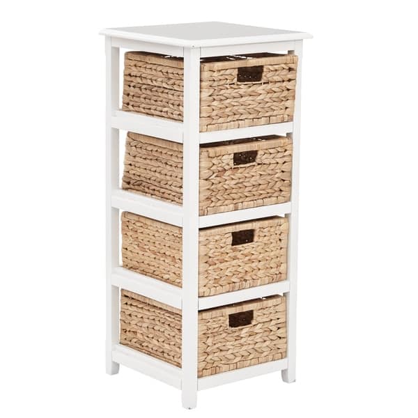 OSP Designs Seabrook Three-Tier Storage Unit - White