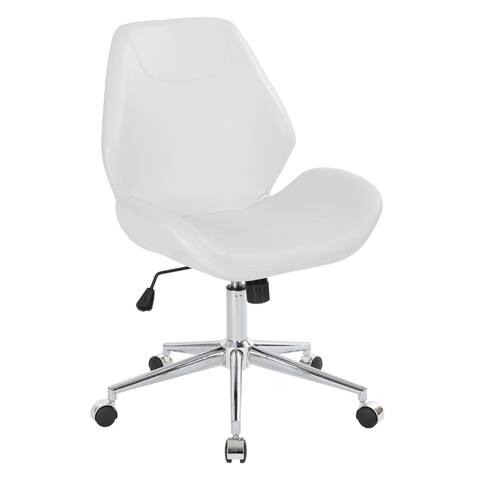 Chatsworth Faux Leather Office Chair with Chrome Base