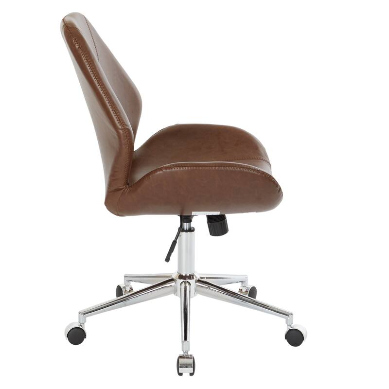 Chatsworth Faux Leather Office Chair with Chrome Base