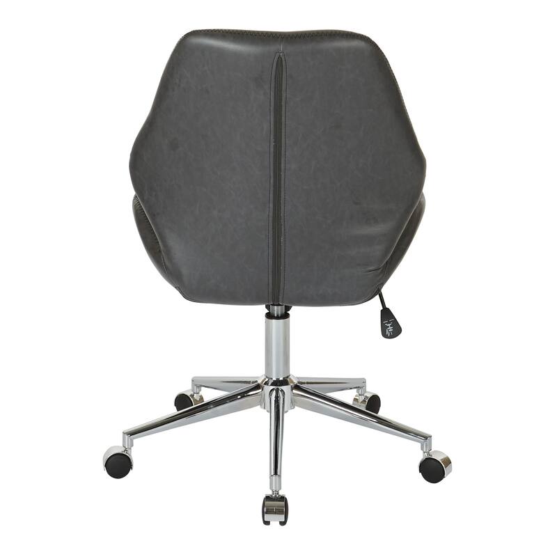 Chatsworth Faux Leather Office Chair with Chrome Base
