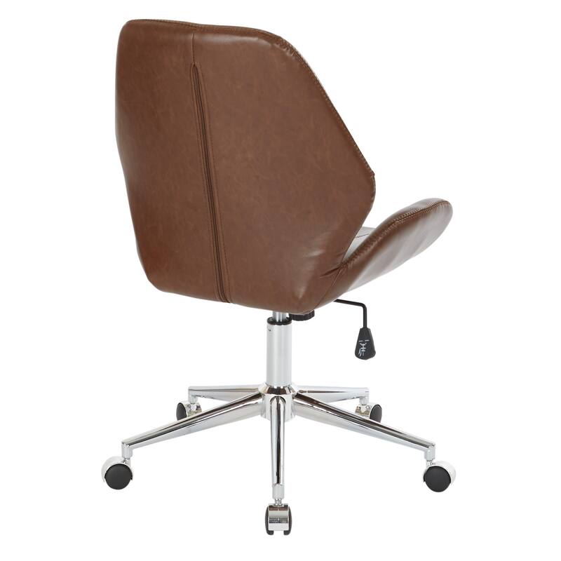 Chatsworth Faux Leather Office Chair with Chrome Base