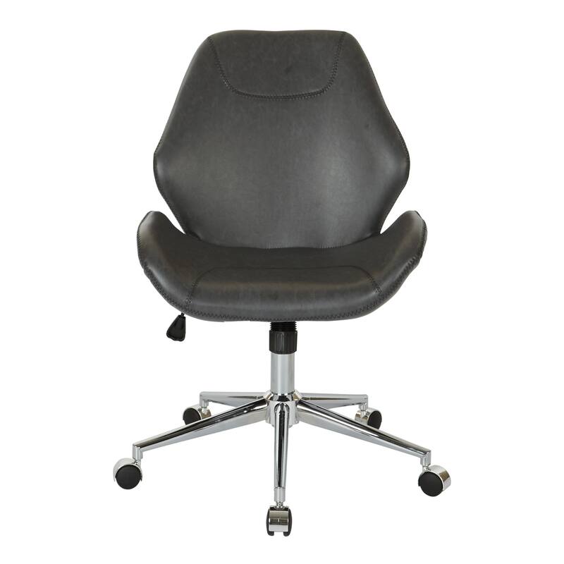 Chatsworth Faux Leather Office Chair with Chrome Base