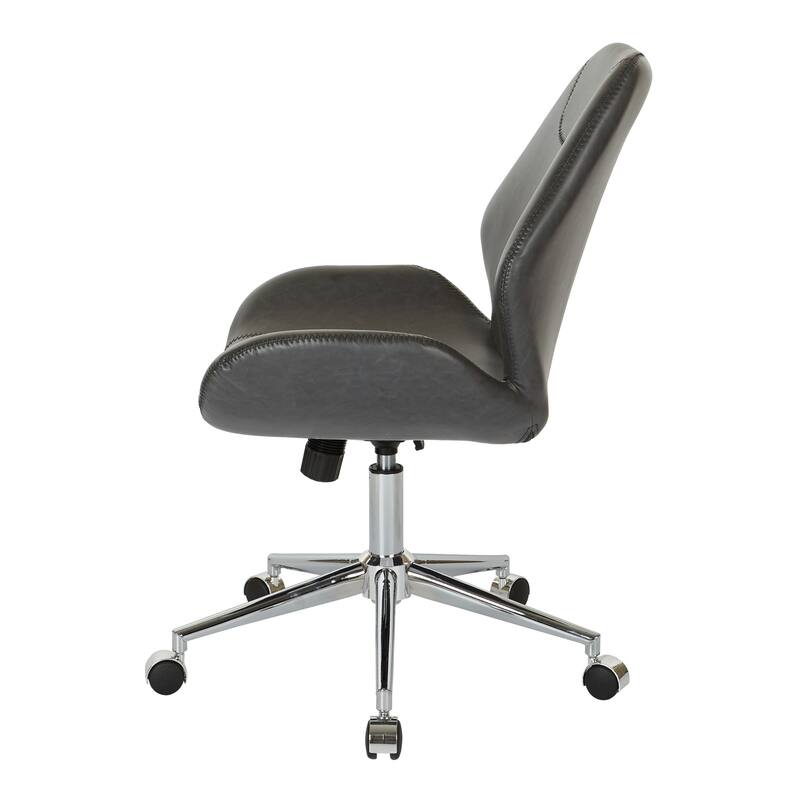 Chatsworth Faux Leather Office Chair with Chrome Base
