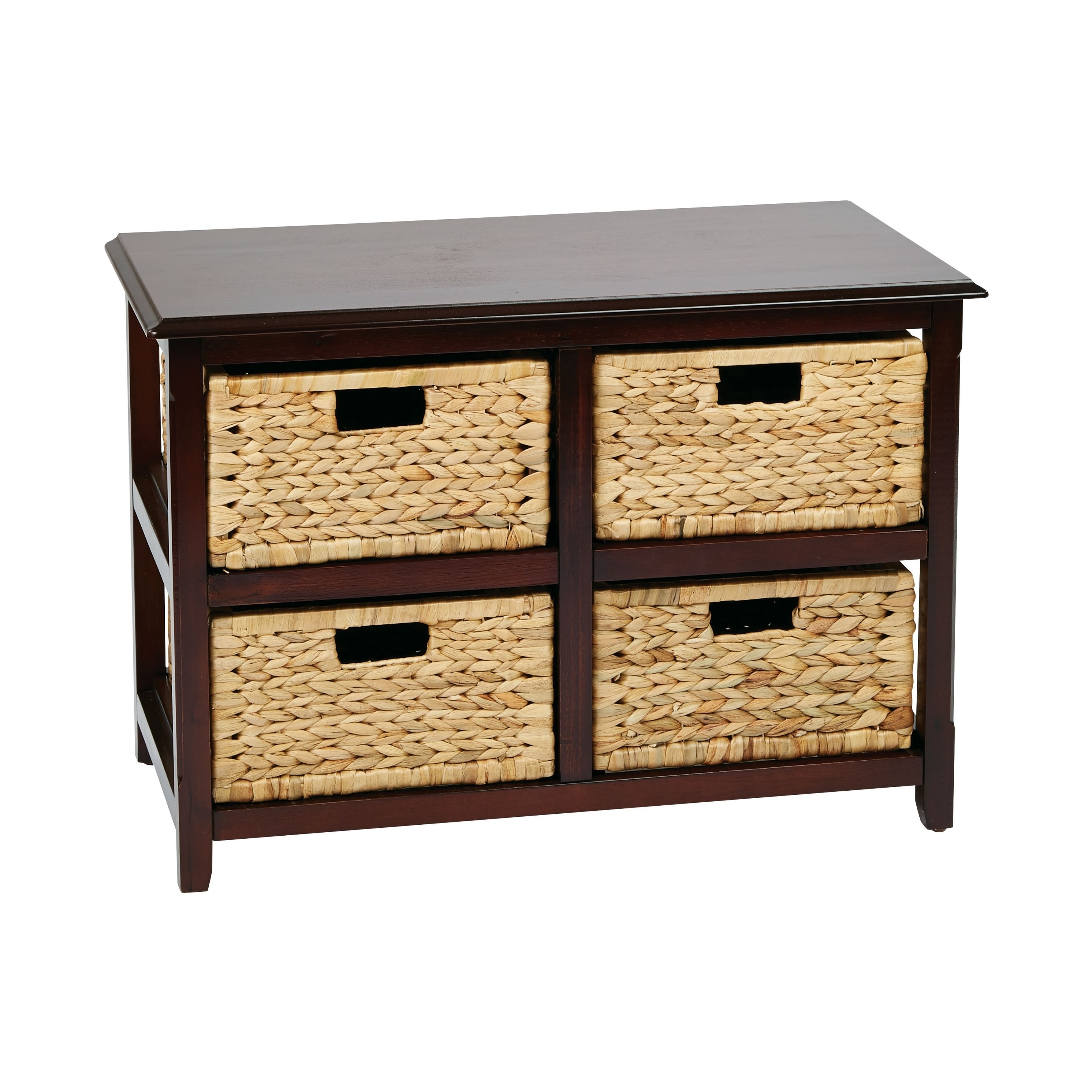 OSP Seabrook Two-Tier Storage Unit and Natural Baskets