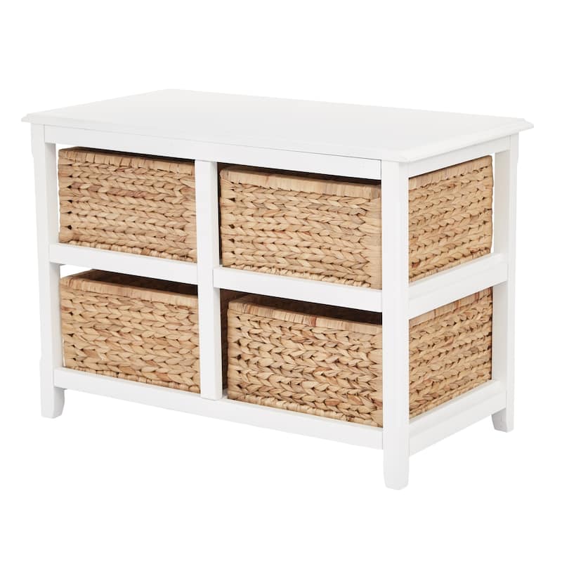 Seabrook Two-Tier Storage Unit and Natural Baskets