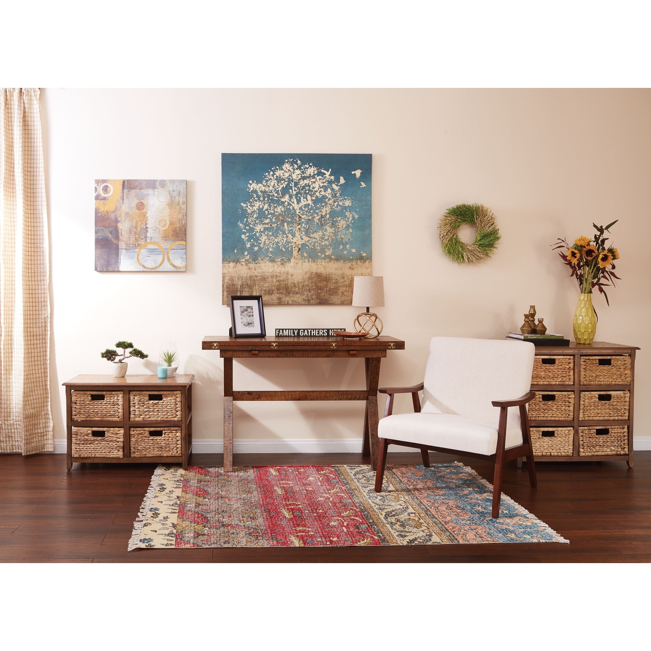 Shop Sheridan Horizontal 4 Drawer Storage In Distressed Toffee