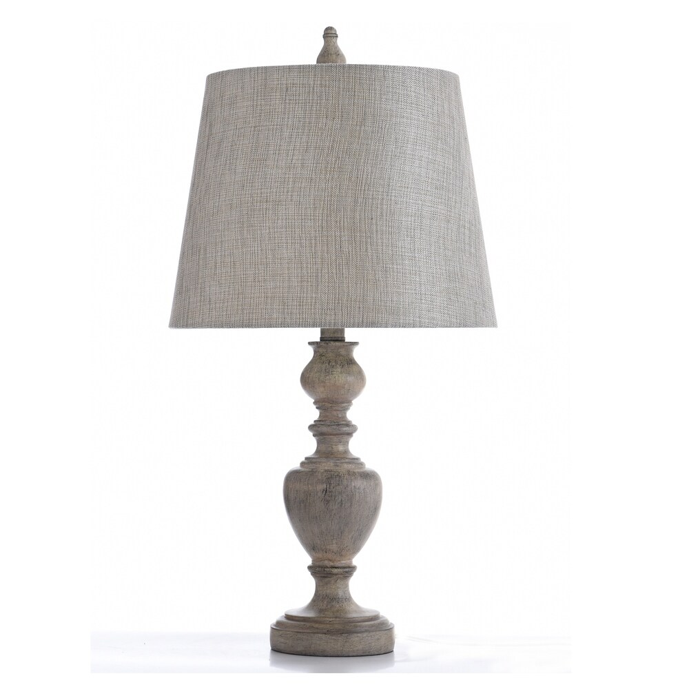 rustic distressed cream table lamp