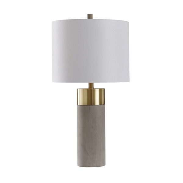 white concrete table lamp