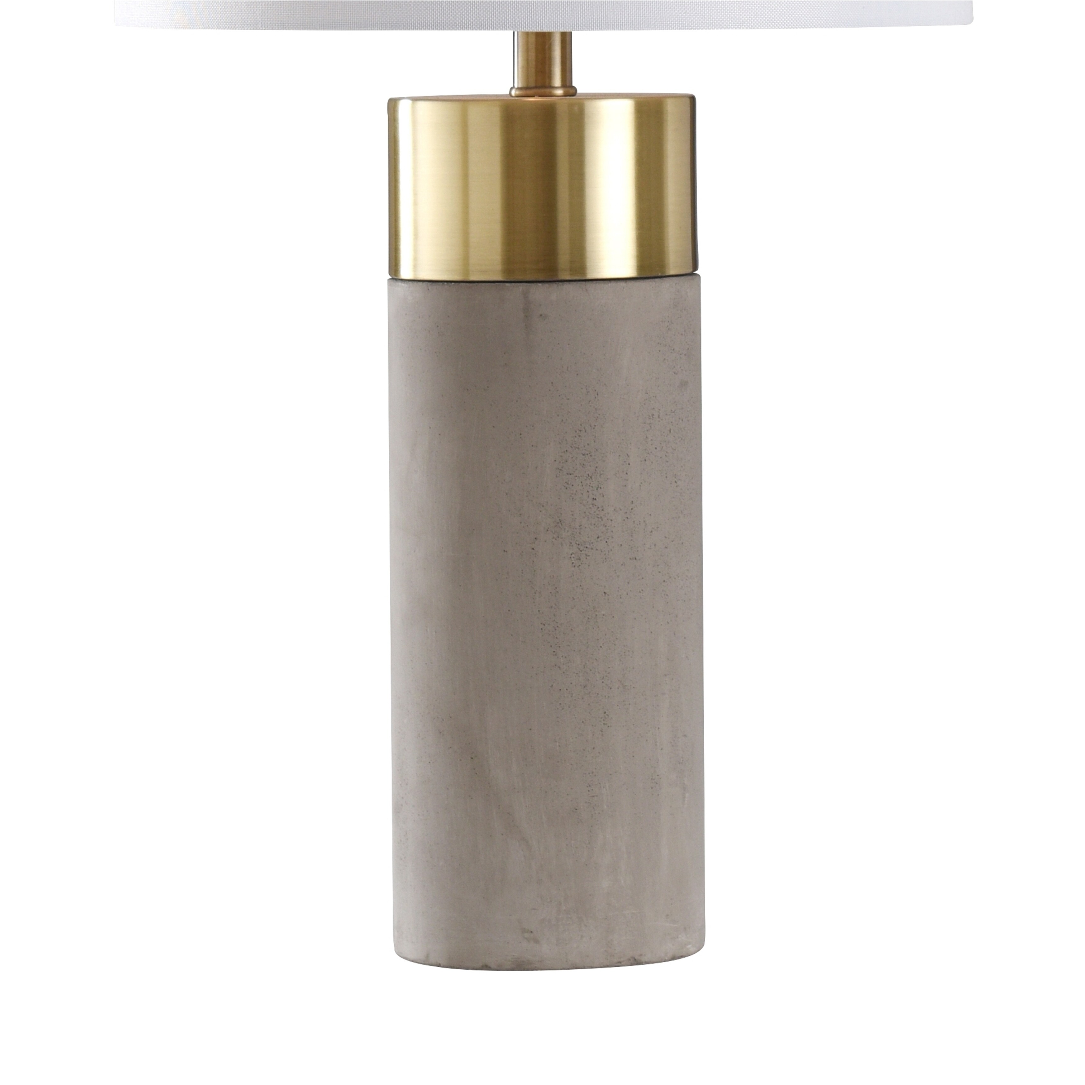 concrete and brass table lamp