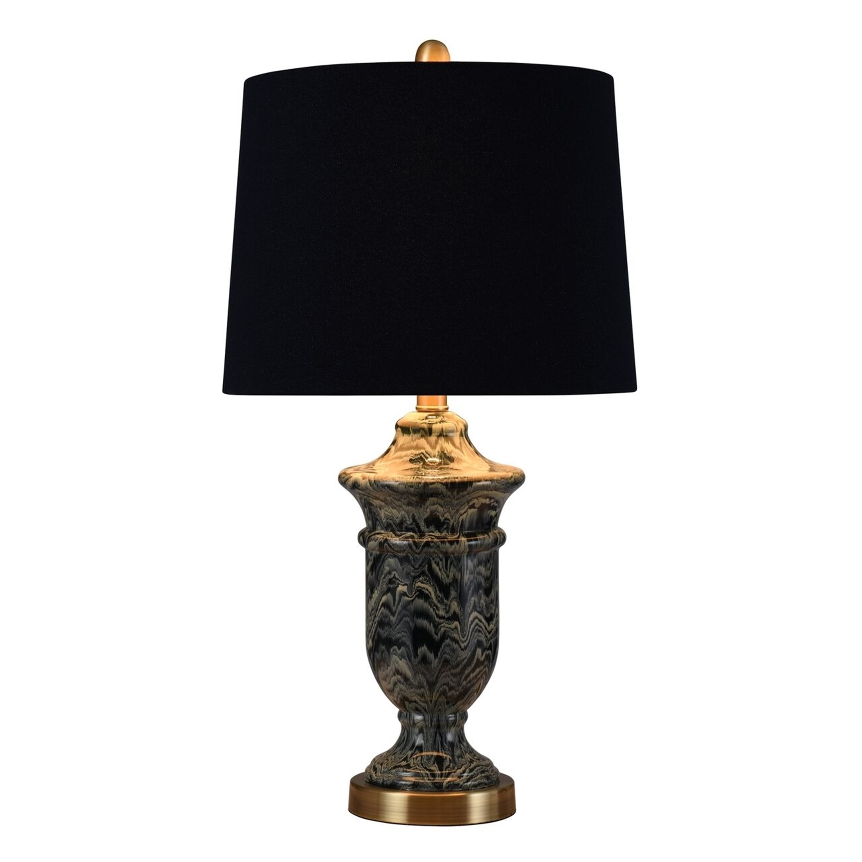 Shop Kelley Navy Blue Blade Paint Drip Table Lamp Navy Blue