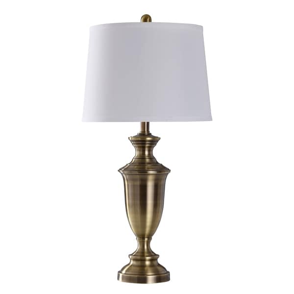 white brass table lamp