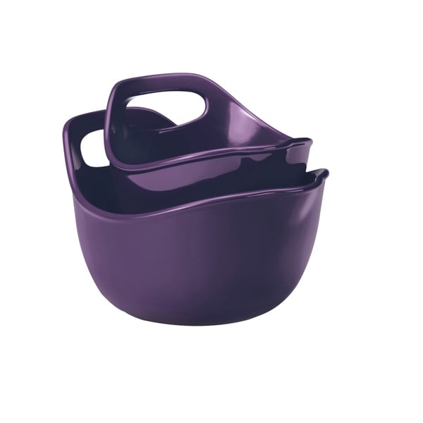 rachael ray 2 piece ceramic mixing bowl set