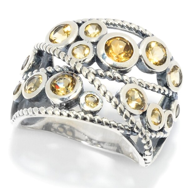citrine band ring