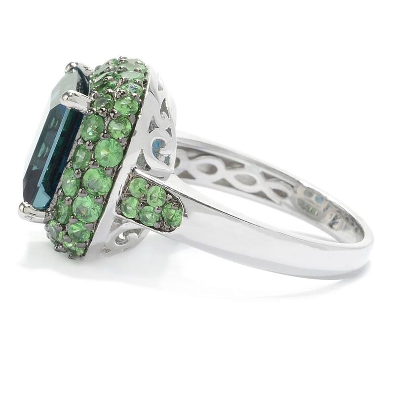 Sterling Silver 6.85ctw Multi Gemstone Ring
