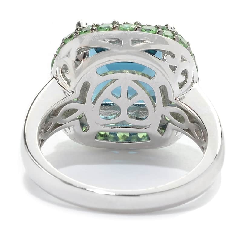 Sterling Silver 6.85ctw Multi Gemstone Ring