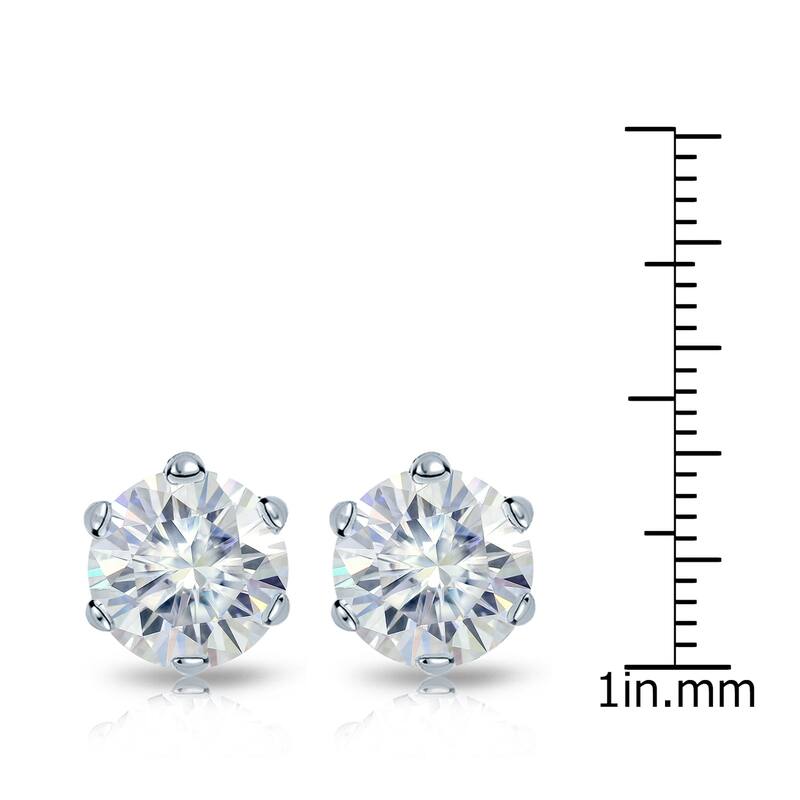 Auriya 5ctw Round Moissanite Stud Earrings 14k Gold