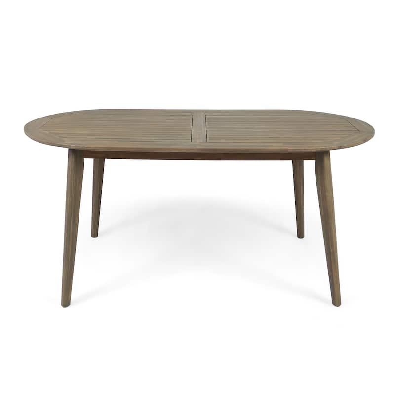 Casa Outdoor 6-seater Oval Acacia Dining Set by Christopher Knight Home