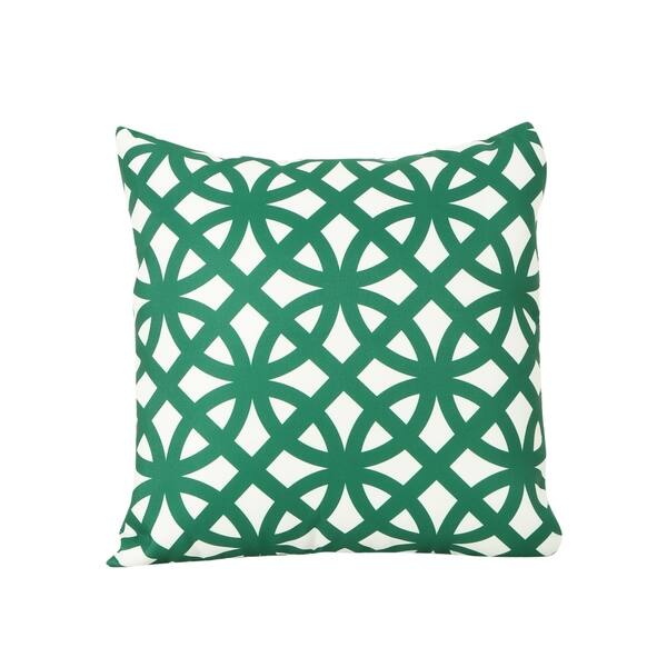 slide 6 of 7, Mod Gate Outdoor 17.75" Square Cushion by Christopher Knight Home Green