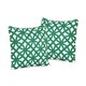 preview thumbnail 6 of 5, Mod Gate Outdoor 17.75" Square Cushion (Set of 2）by Christopher Knight Home Green