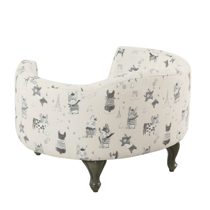 HomePop Pet Bed - Stain Resistant French Bulldog Print