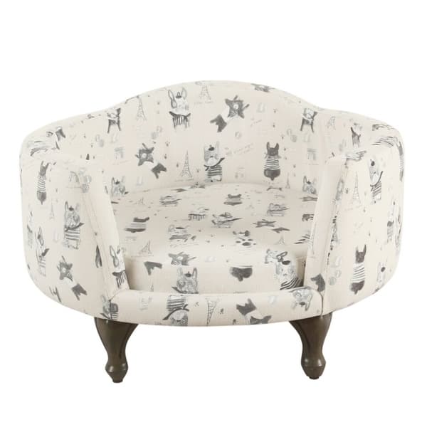 HomePop Pet Bed - Stain Resistant French Bulldog Print