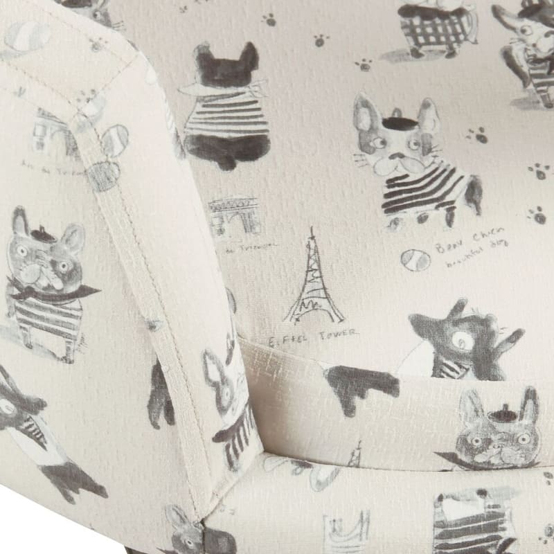 HomePop Pet Bed - Stain Resistant French Bulldog Print