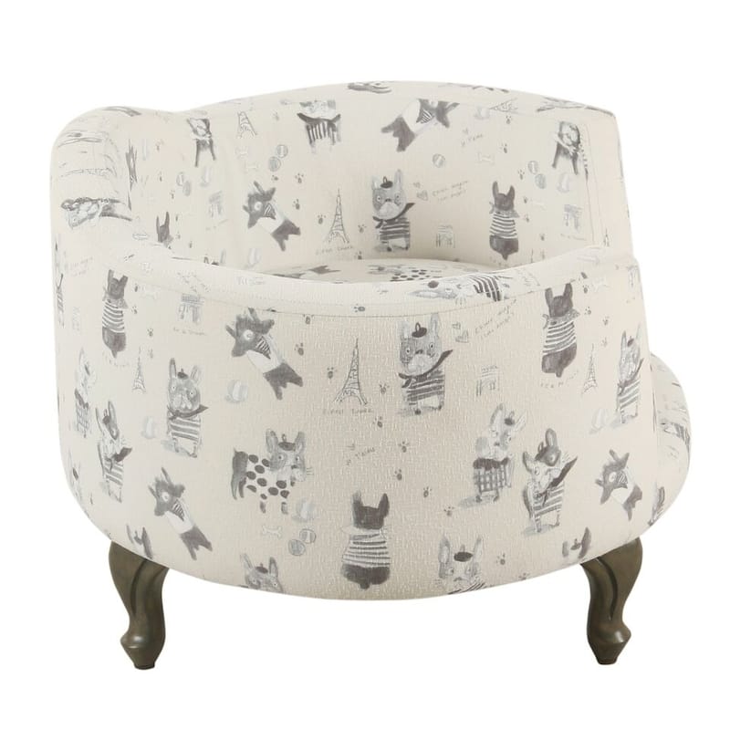 HomePop Pet Bed - Stain Resistant French Bulldog Print